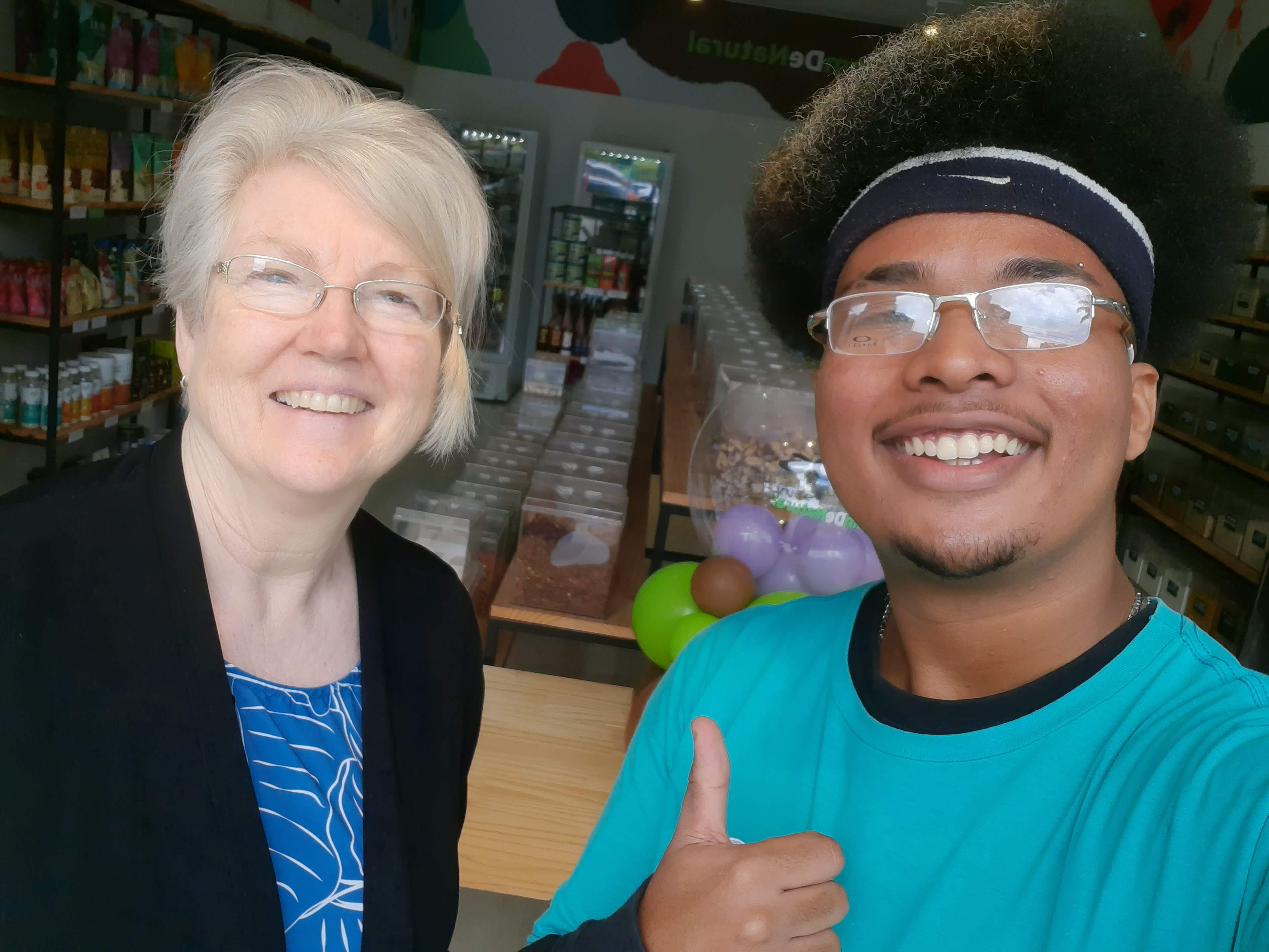 My new friend at the Natural Foods Store