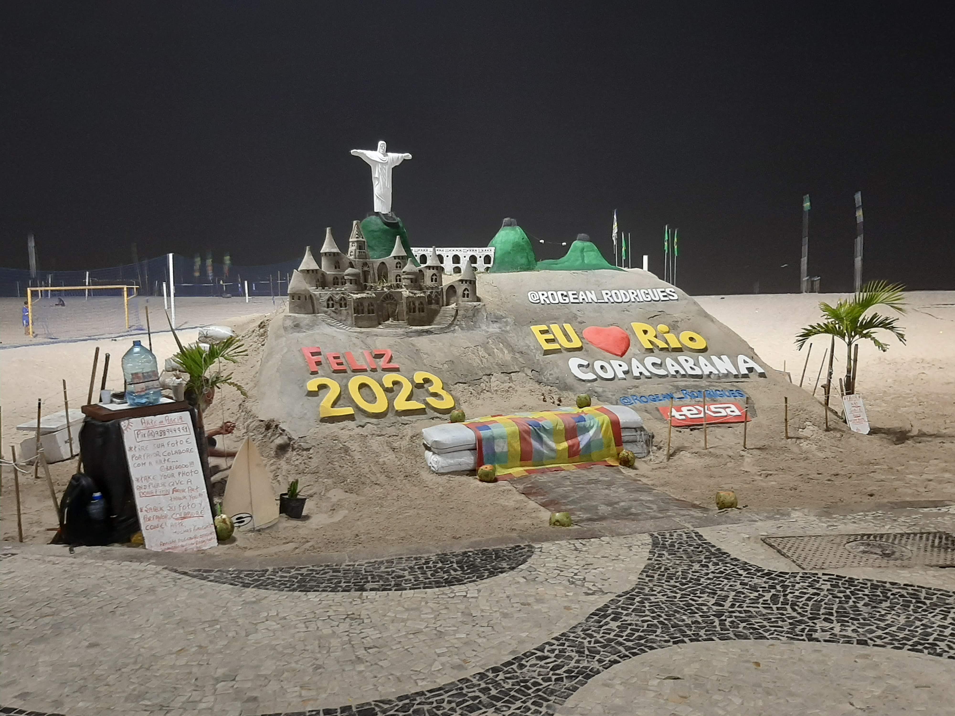 At Copacabana Beach in the evening