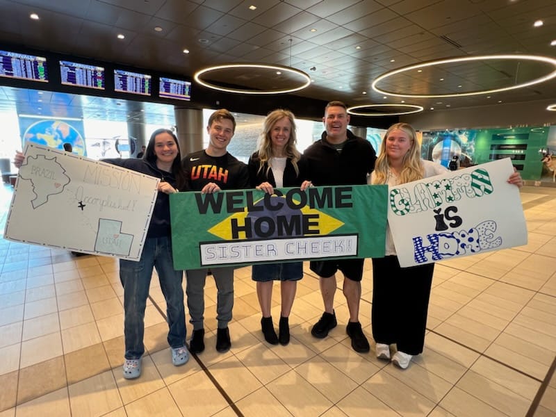 Family at the airport