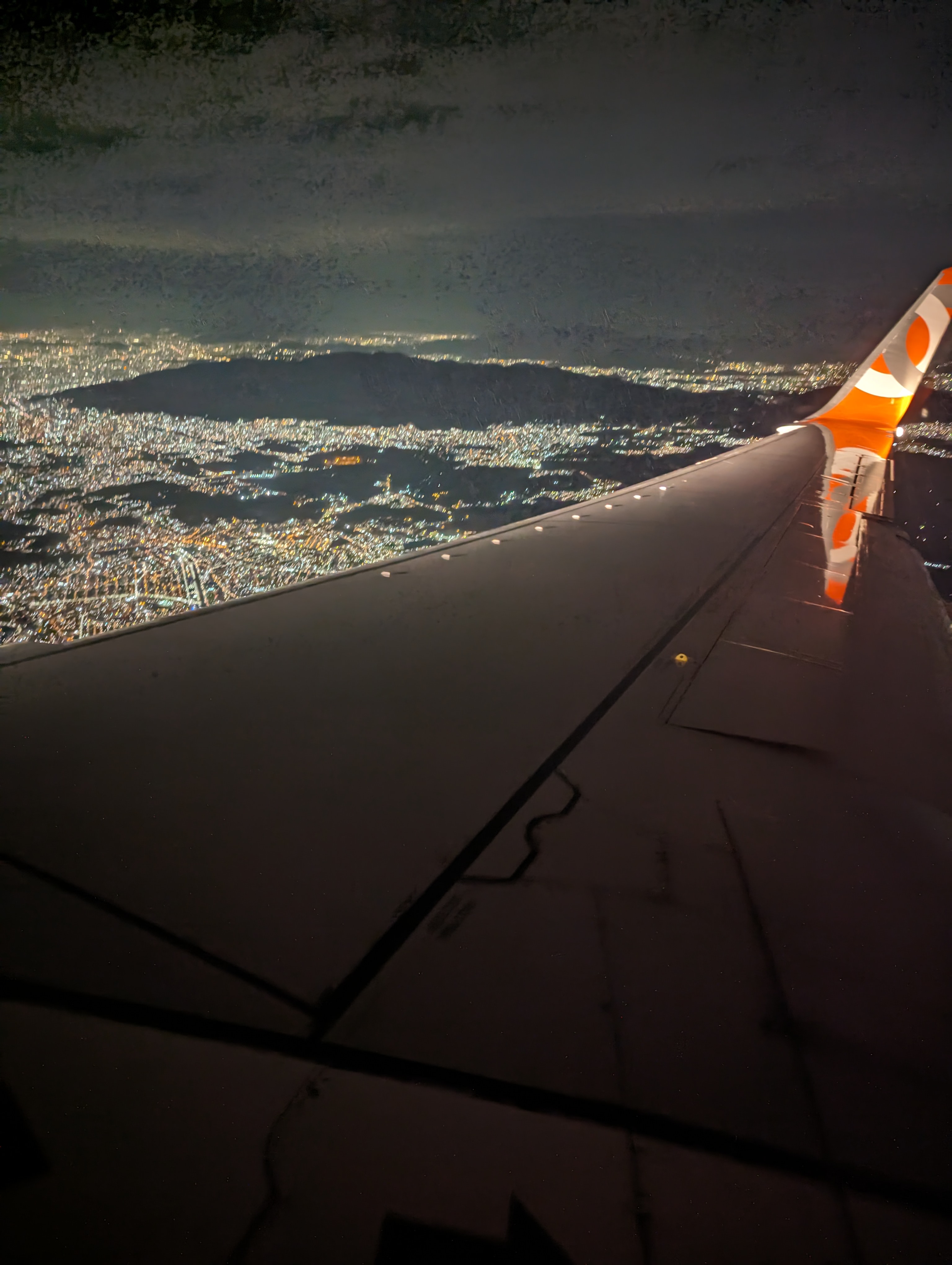 A view of Rio de Janeiro at night.