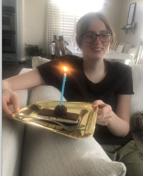 Sasha and her Birthday Cake